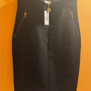 Chanel Black Skirt with Gold Accents